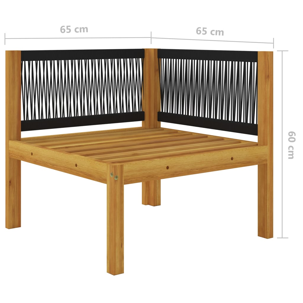 vidaXL 2místná zahradní lavice s poduškami masivní akáciové dřevo
