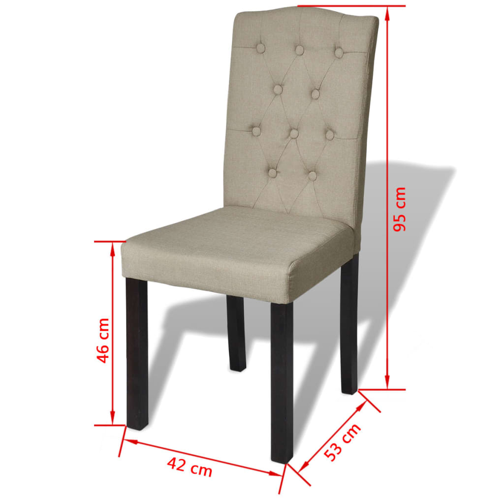 vidaXL Jídelní židle 2 ks velbloudí textil
