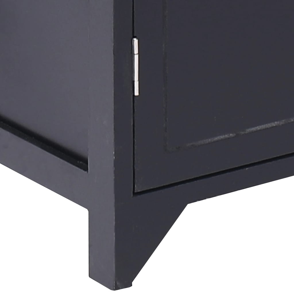 vidaXL Koupelnová skříňka černá 46 x 24 x 116 cm dřevo pavlovnie