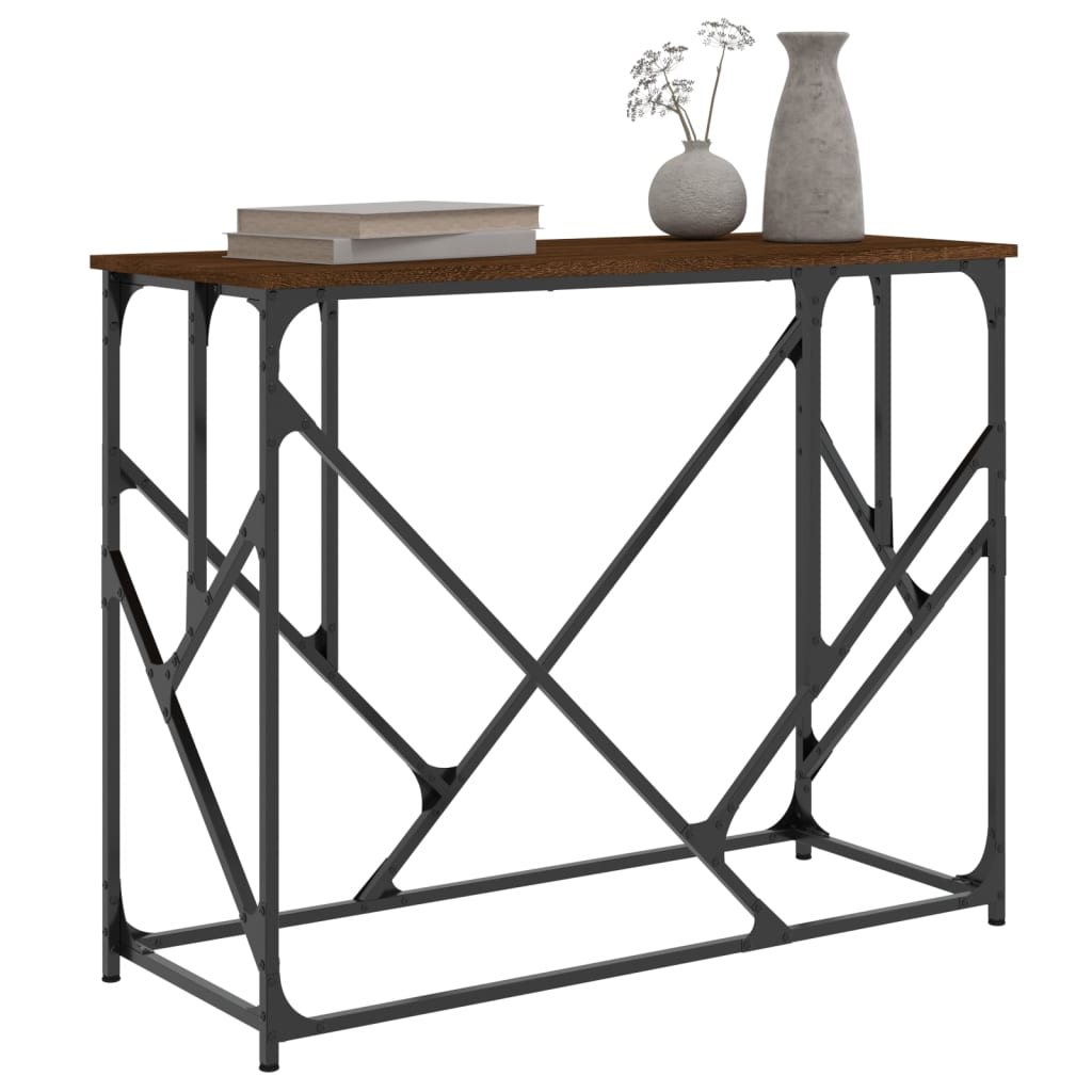 vidaXL Konzolový stolek hnědý dub 100 x 40 x 80 cm kompozitní dřevo
