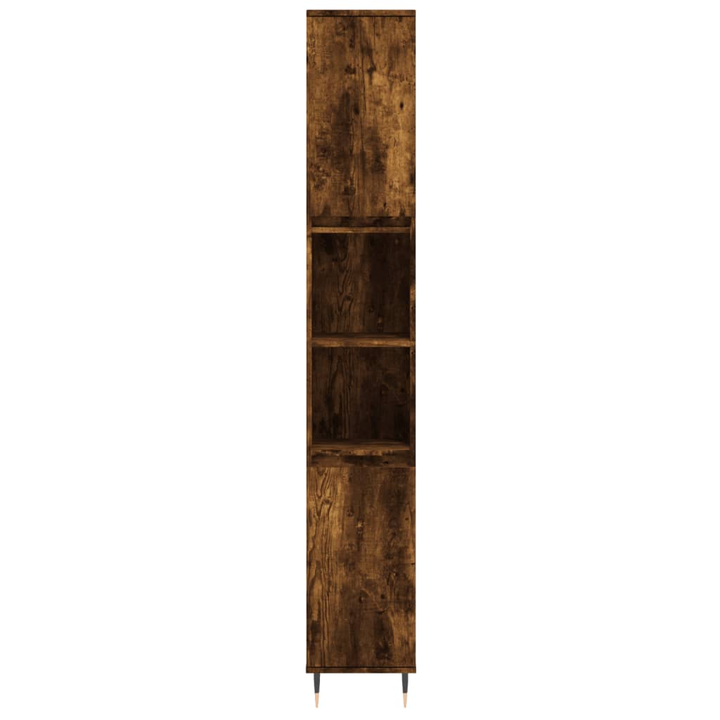 vidaXL 3dílný set koupelnového nábytku kouřový dub kompozitní dřevo