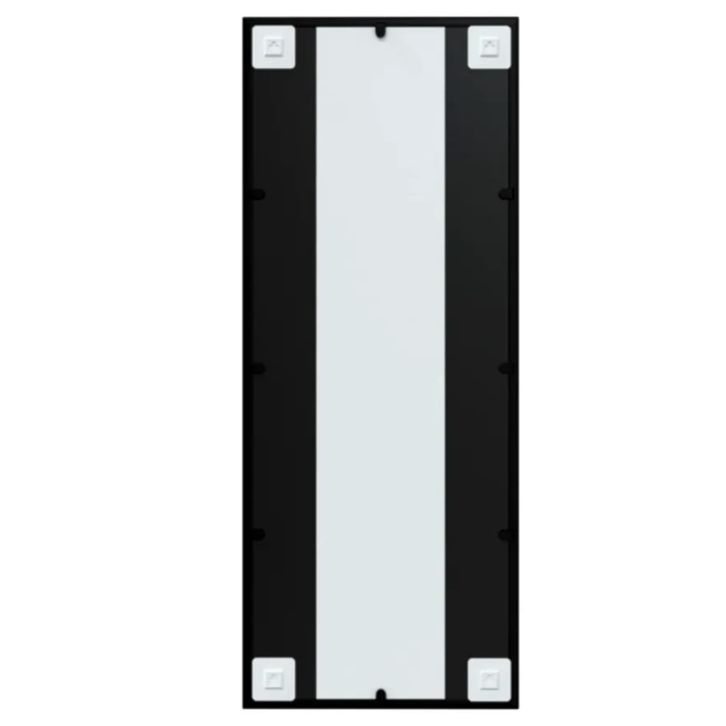 vidaXL Nástěnné zrcadlo černé 100 x 40 cm kov