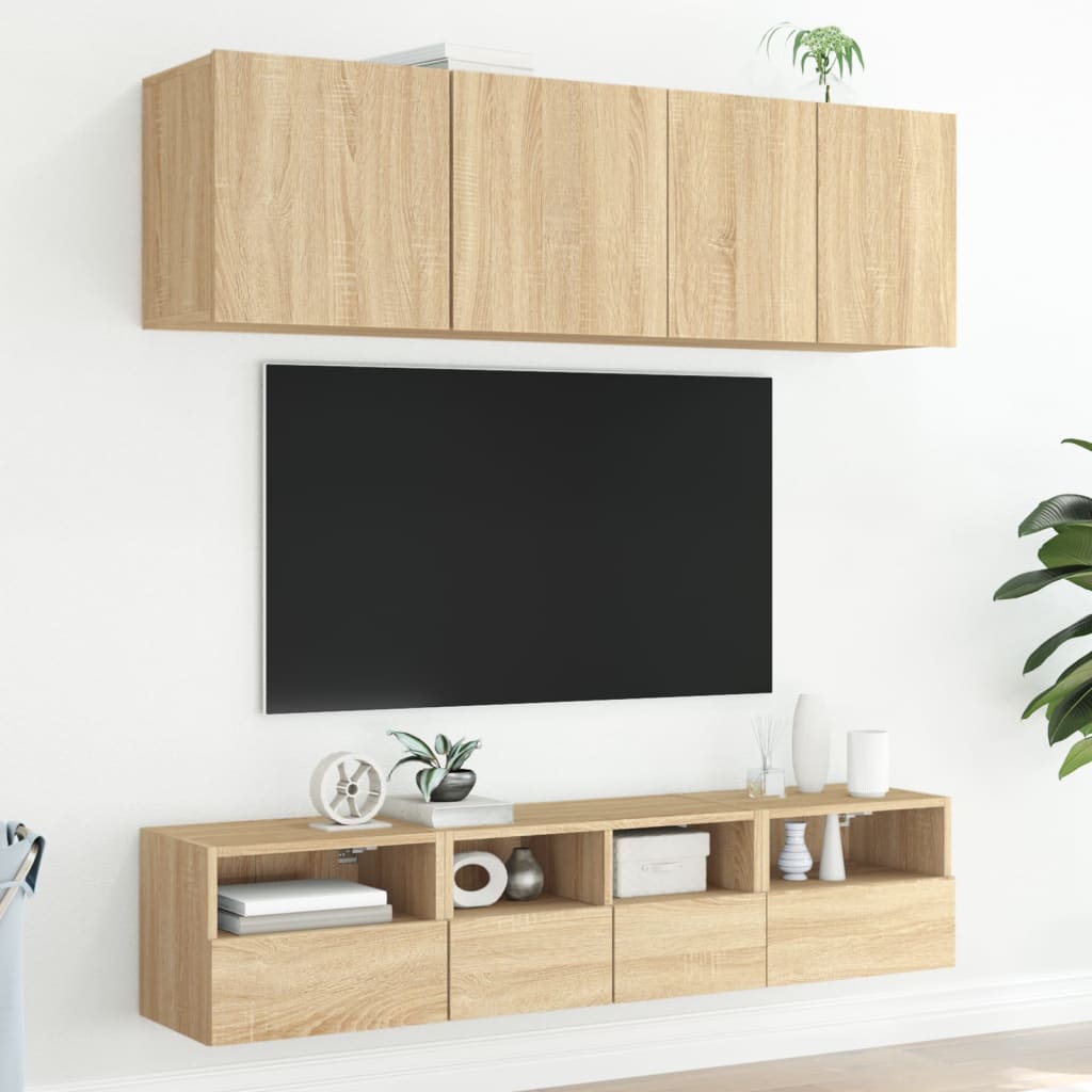 vidaXL Nástěnná TV skříňka dub sonoma 40 x 30 x 30 cm kompozitní dřevo