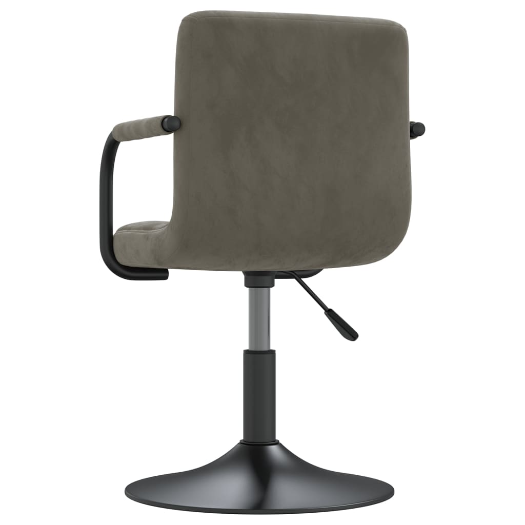 vidaXL Otočné jídelní židle 6 ks světle šedé samet