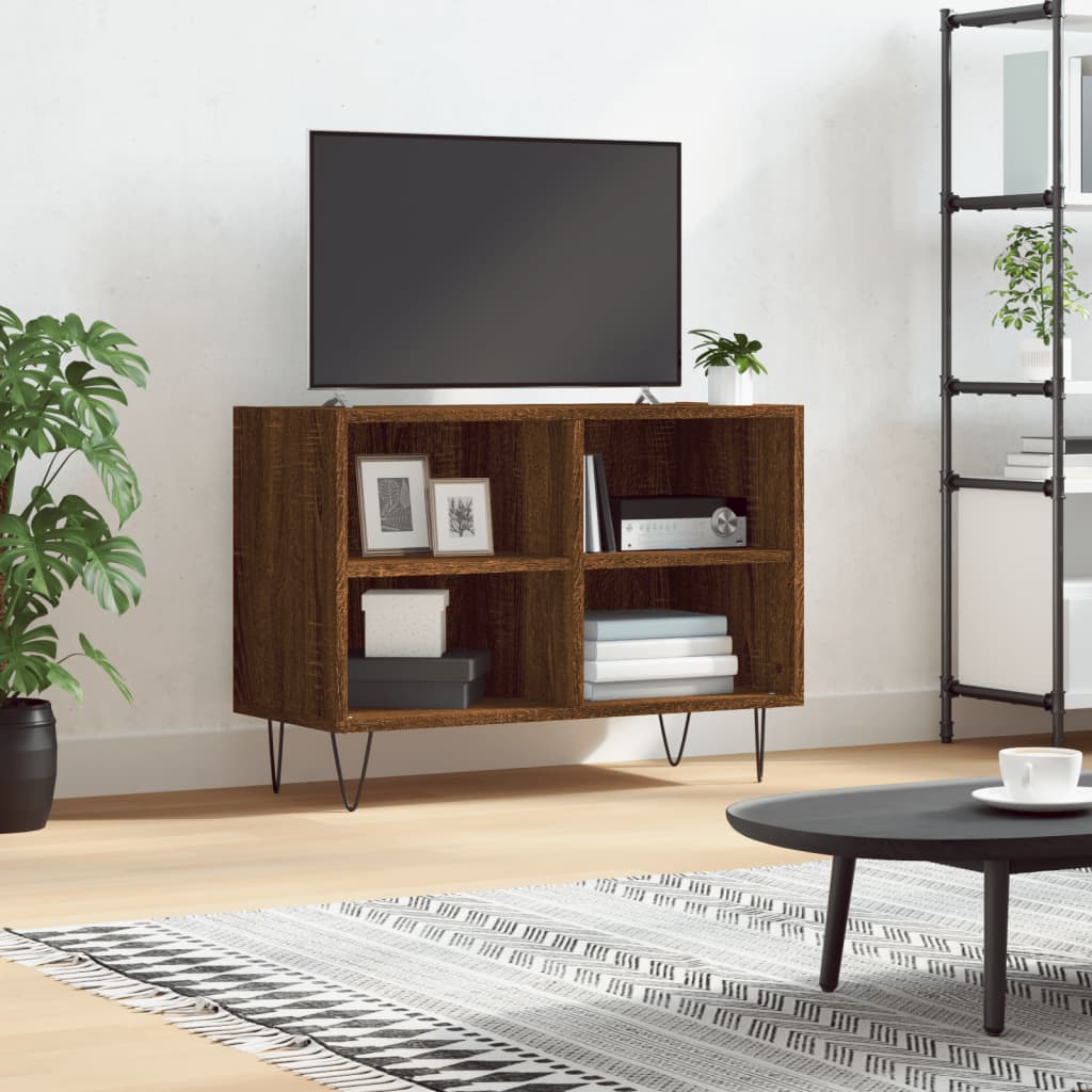 vidaXL TV skříňka hnědý dub 69,5 x 30 x 50 cm kompozitní dřevo