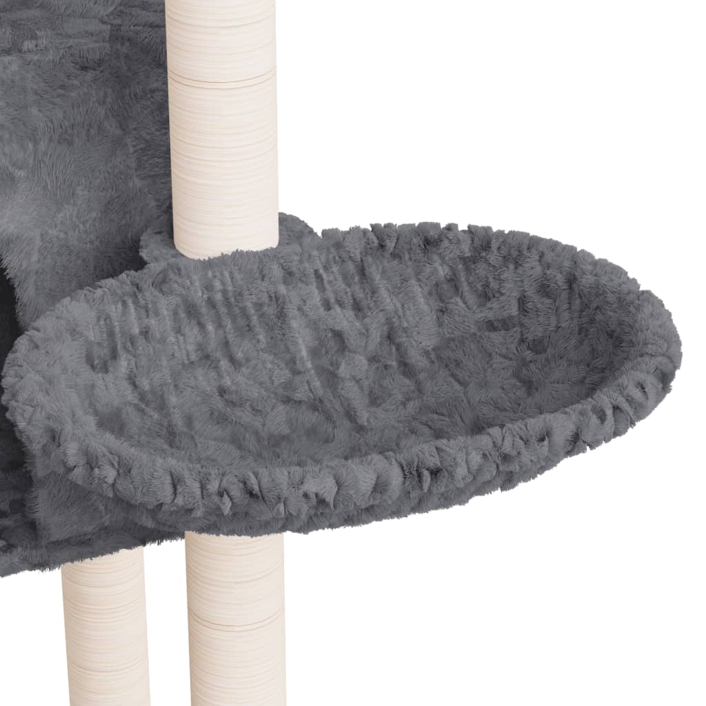 vidaXL Škrabadlo pro kočky se sisalovými sloupky tmavě šedé 108,5 cm
