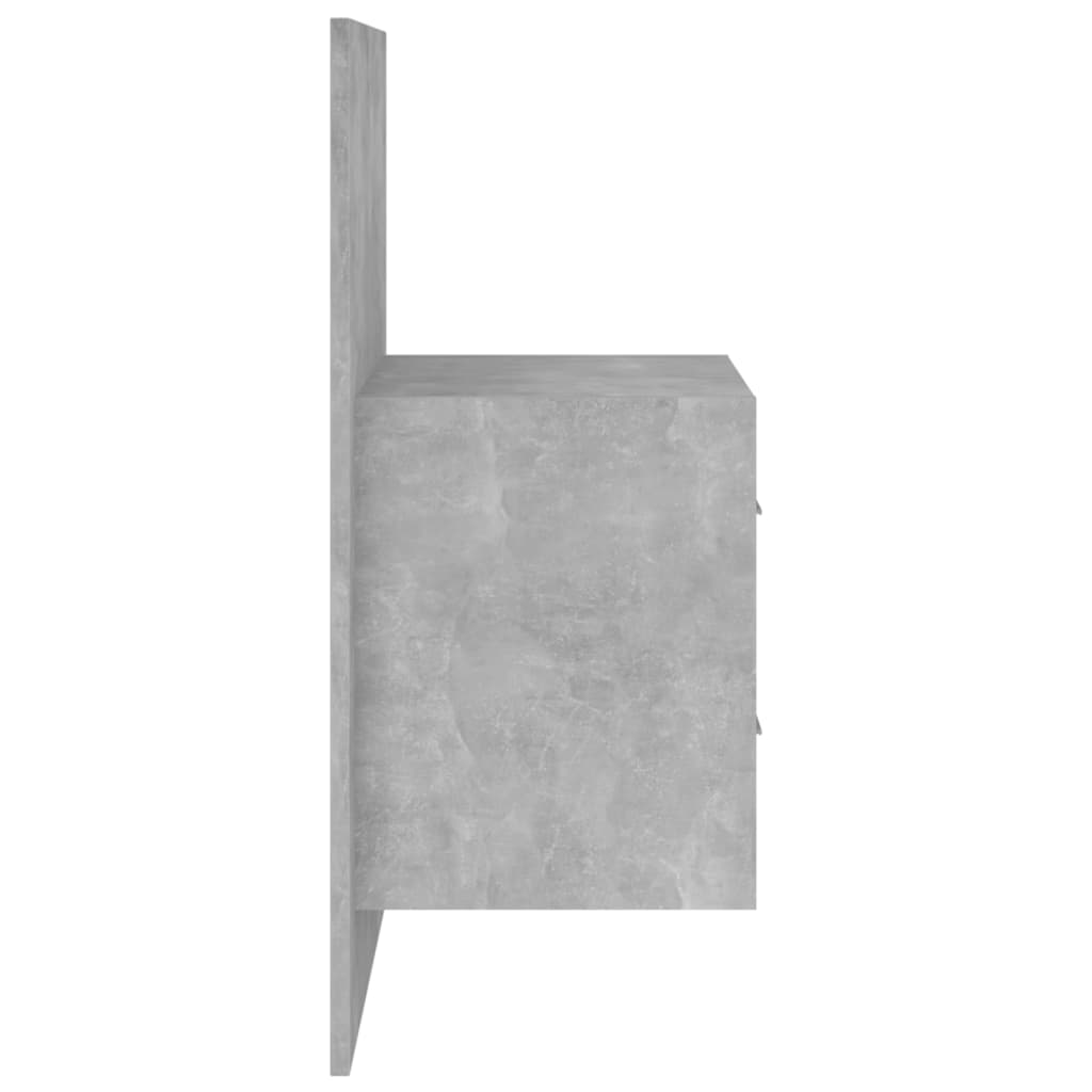 vidaXL Nástěnné noční stolky 2 ks betonově šedé