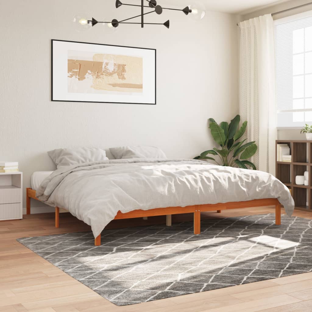 vidaXL Rám postele voskově hnědý 180 x 200 cm masivní borovice
