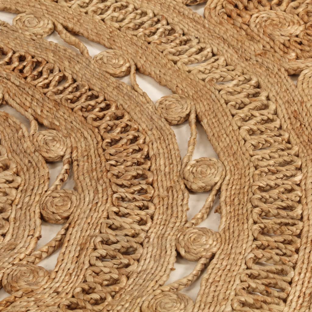 vidaXL Kusový koberec ručně pletený juta 120 cm kulatý