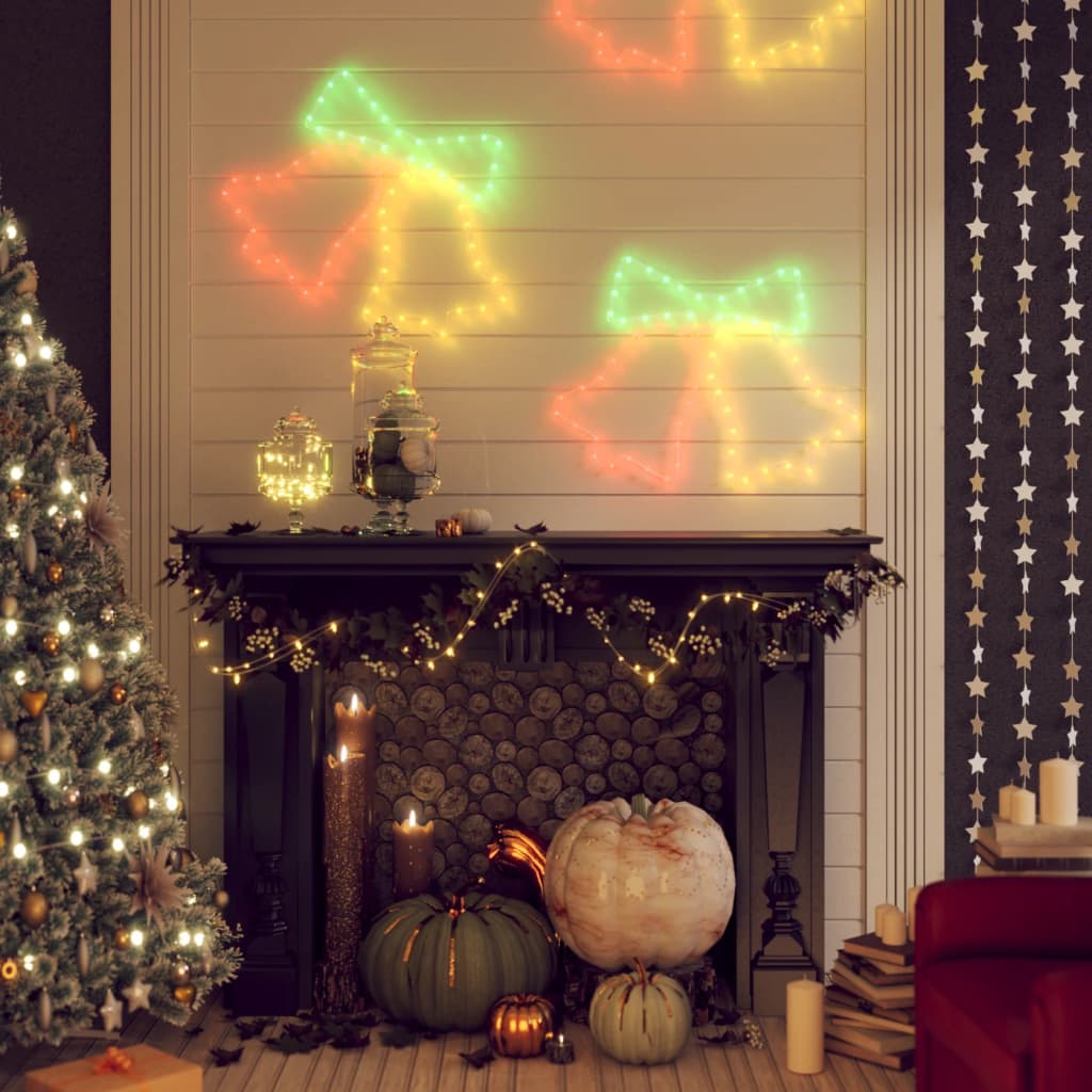 vidaXL Silueta vánočních zvonků se 72 LED 50 x 56 cm