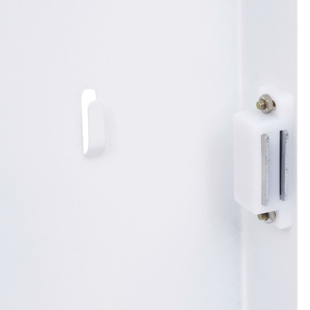 vidaXL Schránka na klíče s magnetickou deskou bílá 30 x 20 x 5,5 cm