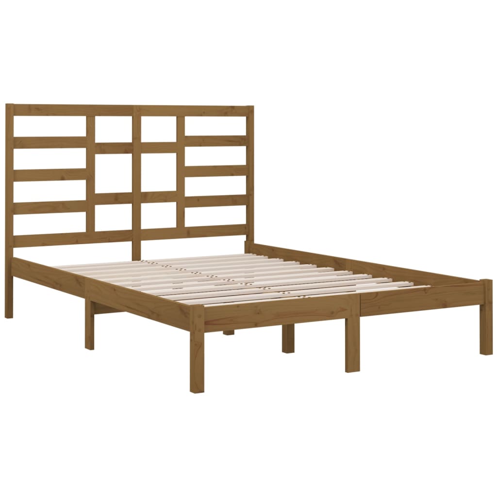 vidaXL Rám postele medově hnědý masivní dřevo 120 x 200 cm