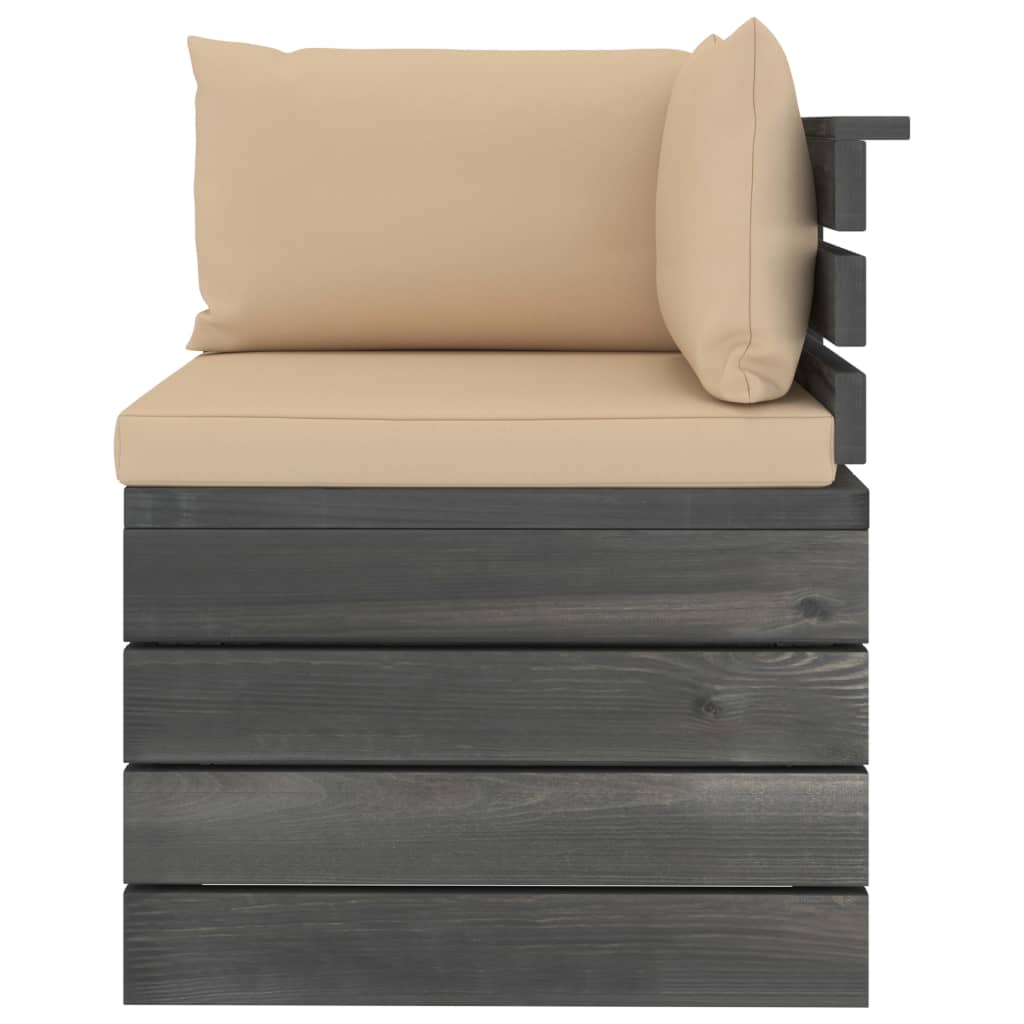 vidaXL 11dílná zahradní sedací souprava z palet + podušky borové dřevo
