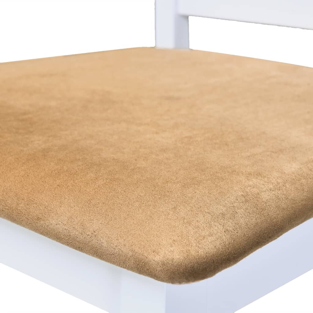 vidaXL Barový stůl a židle sada 3 kusů masivní dřevo hnědo-bílá