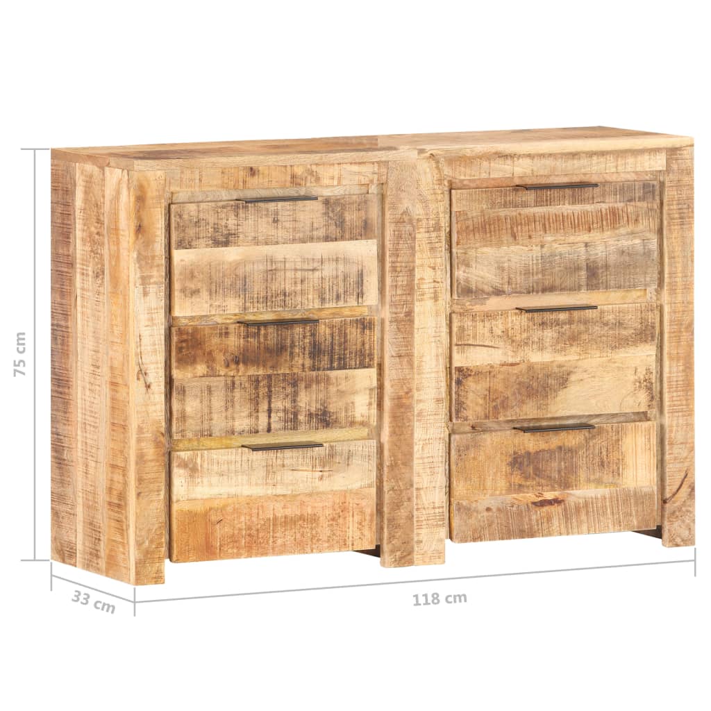 vidaXL Skříňka se zásuvkami 118x33x75 cm masivní mangovníkové dřevo