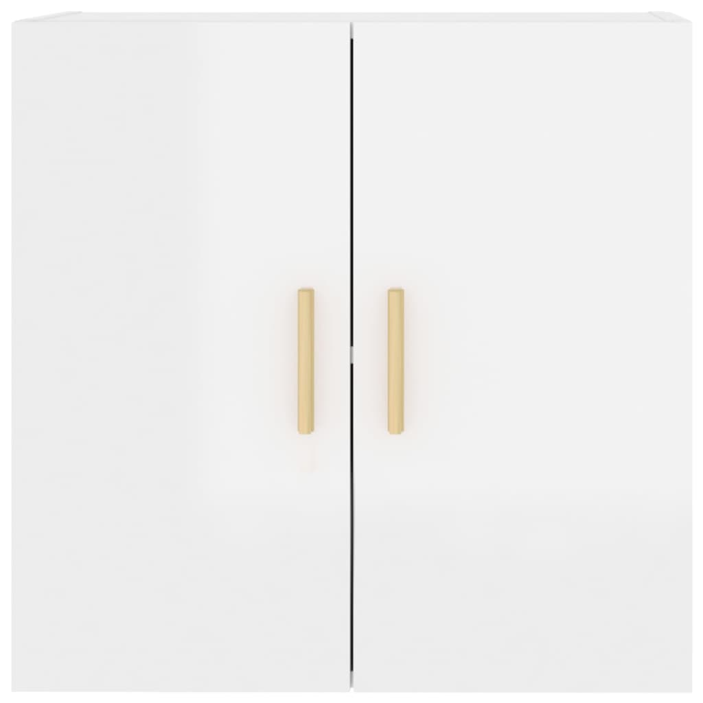 vidaXL Nástěnná skříňka bílá s vysokým leskem 60 x 30 x 60 cm kompozit