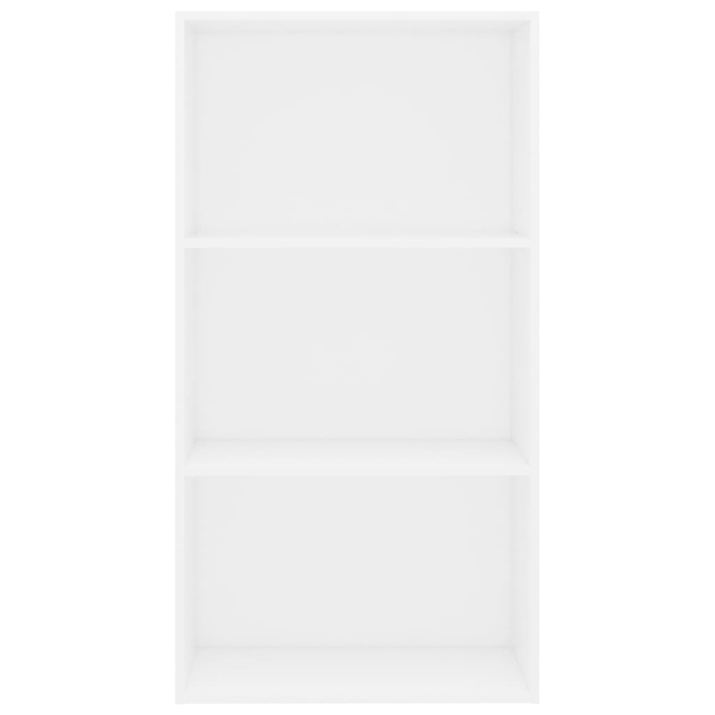 vidaXL Knihovna se 3 policemi bílá 60 x 30 x 114 cm dřevotříska