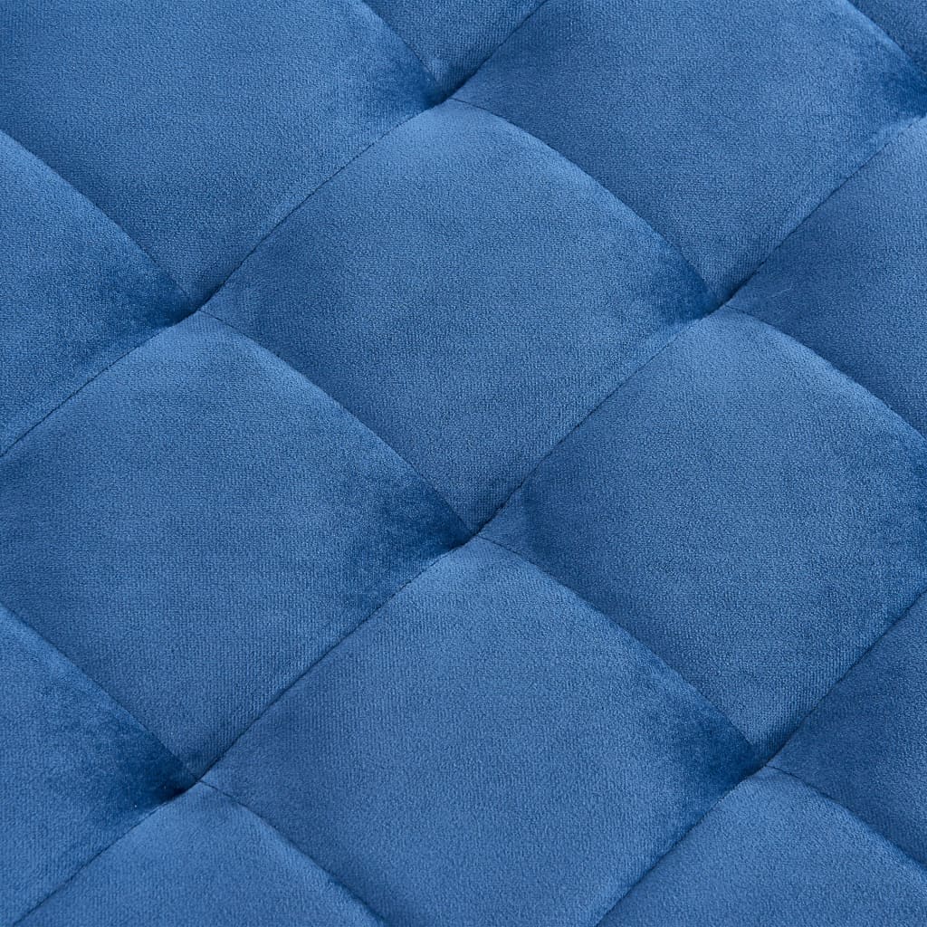 vidaXL Lavice 97 cm modrá sametová tkanina a nerezová ocel