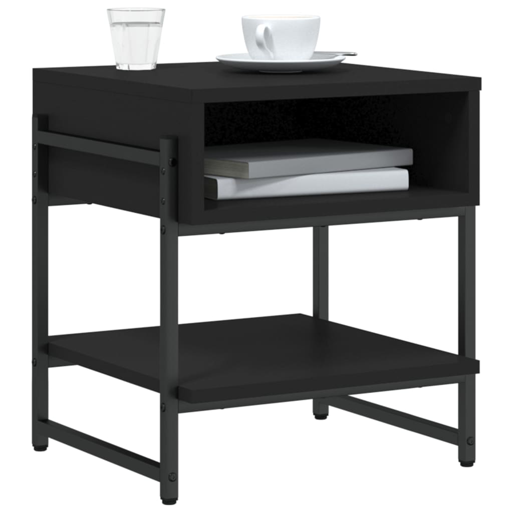 vidaXL Konferenční stolek černý 40 x 40 x 45 cm kompozitní dřevo