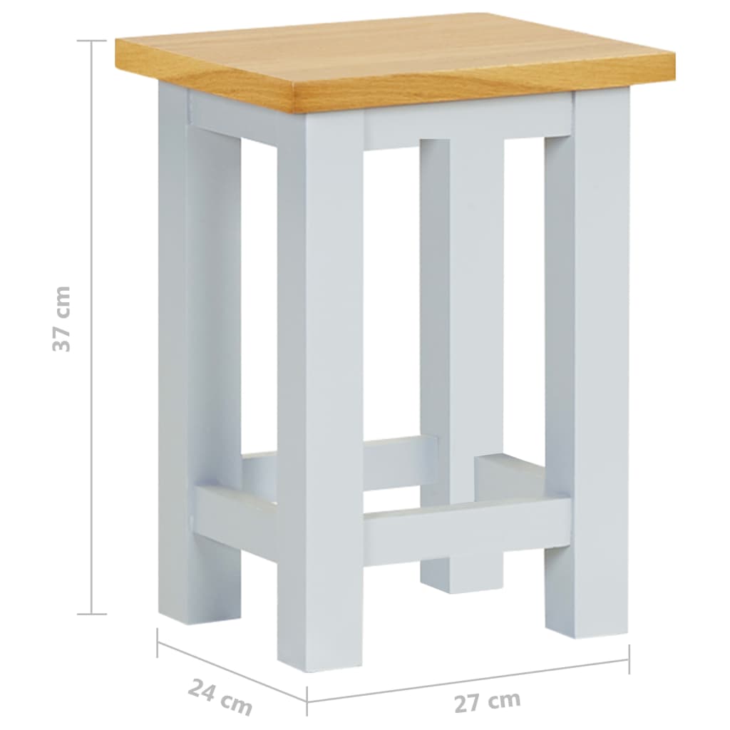 vidaXL Koncový stolek 27 x 24 x 37 cm masivní dubové dřevo