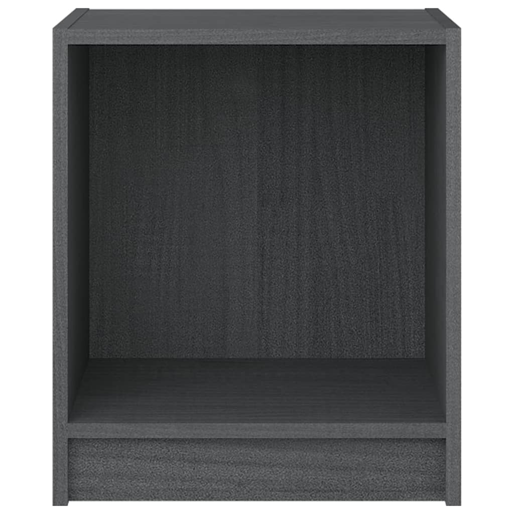 vidaXL Noční stolky 2 ks šedé 35,5x33,5x41,5 cm masivní borové dřevo