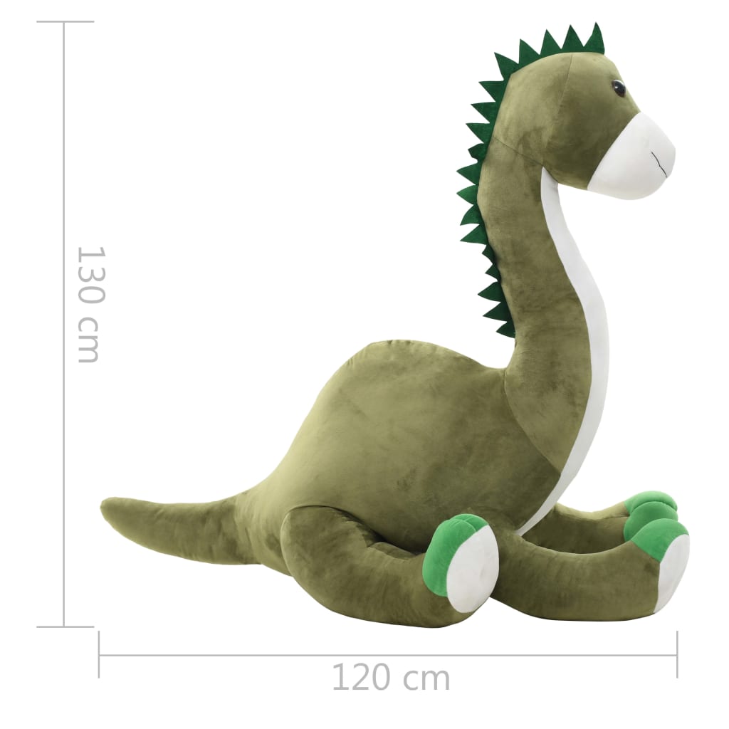 vidaXL Plyšový dinosaurus brontosaurus k mazlení zelený