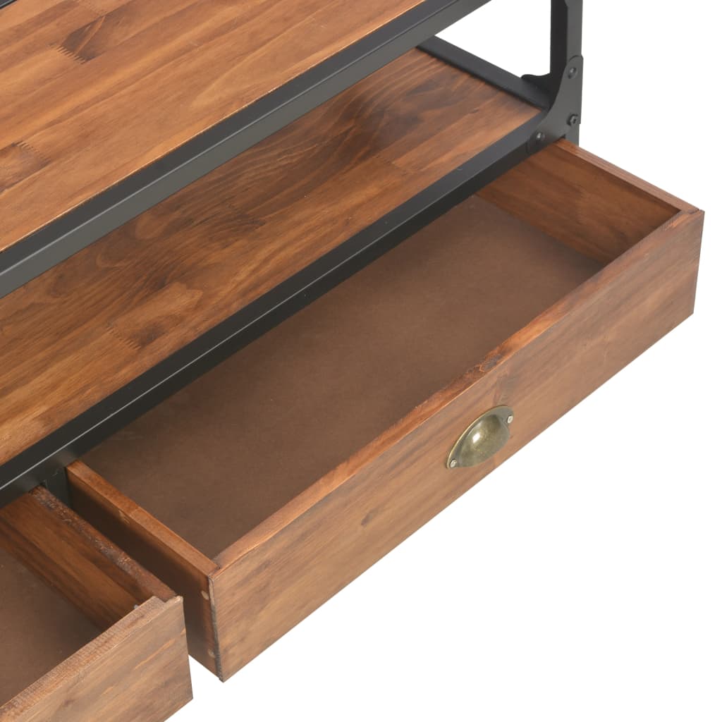 vidaXL TV stolek se 2 zásuvkami 120 x 30 x 40 cm masivní borové dřevo