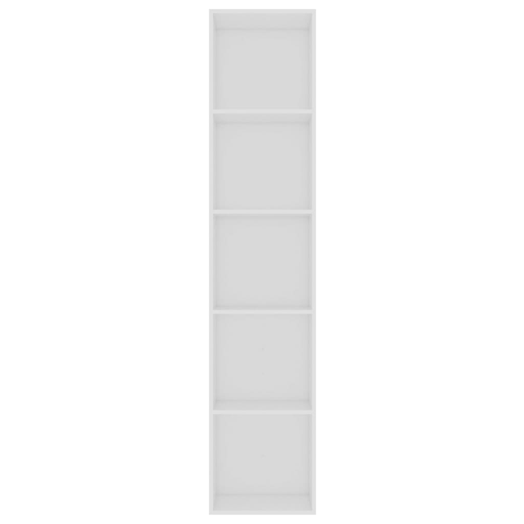 vidaXL Knihovna bílá 40 x 30 x 189 cm dřevotříska