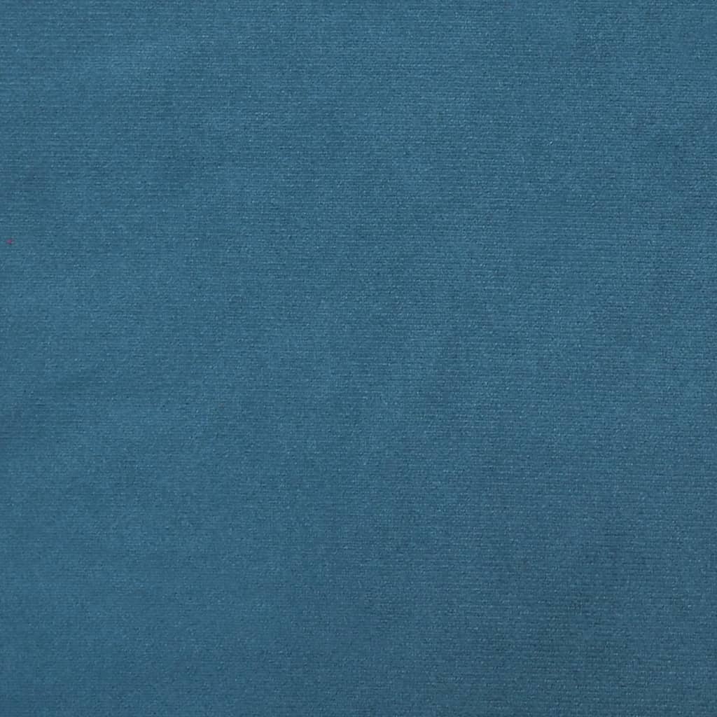 vidaXL Rozkládací pohovka s područkami modrá samet