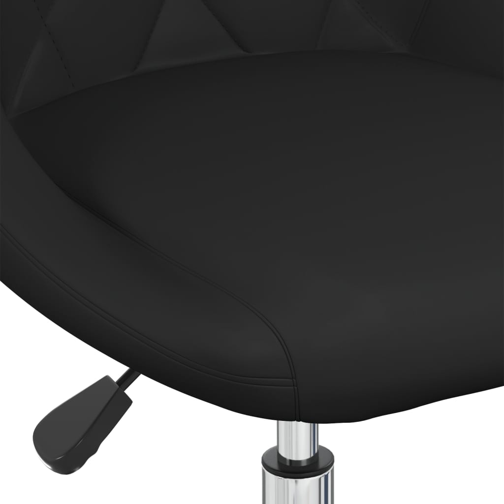 vidaXL Otočná jídelní židle černá umělá kůže