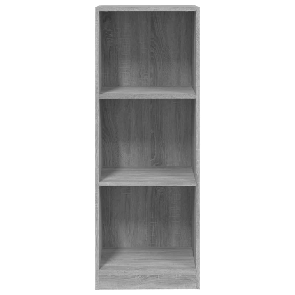 vidaXL 3patrová knihovna šedá sonoma 40 x 24 x 109 cm kompozitní dřevo