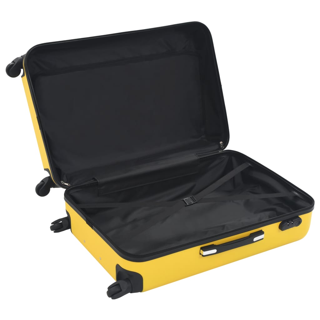 vidaXL Sada skořepinových kufrů na kolečkách 3 ks žlutá ABS
