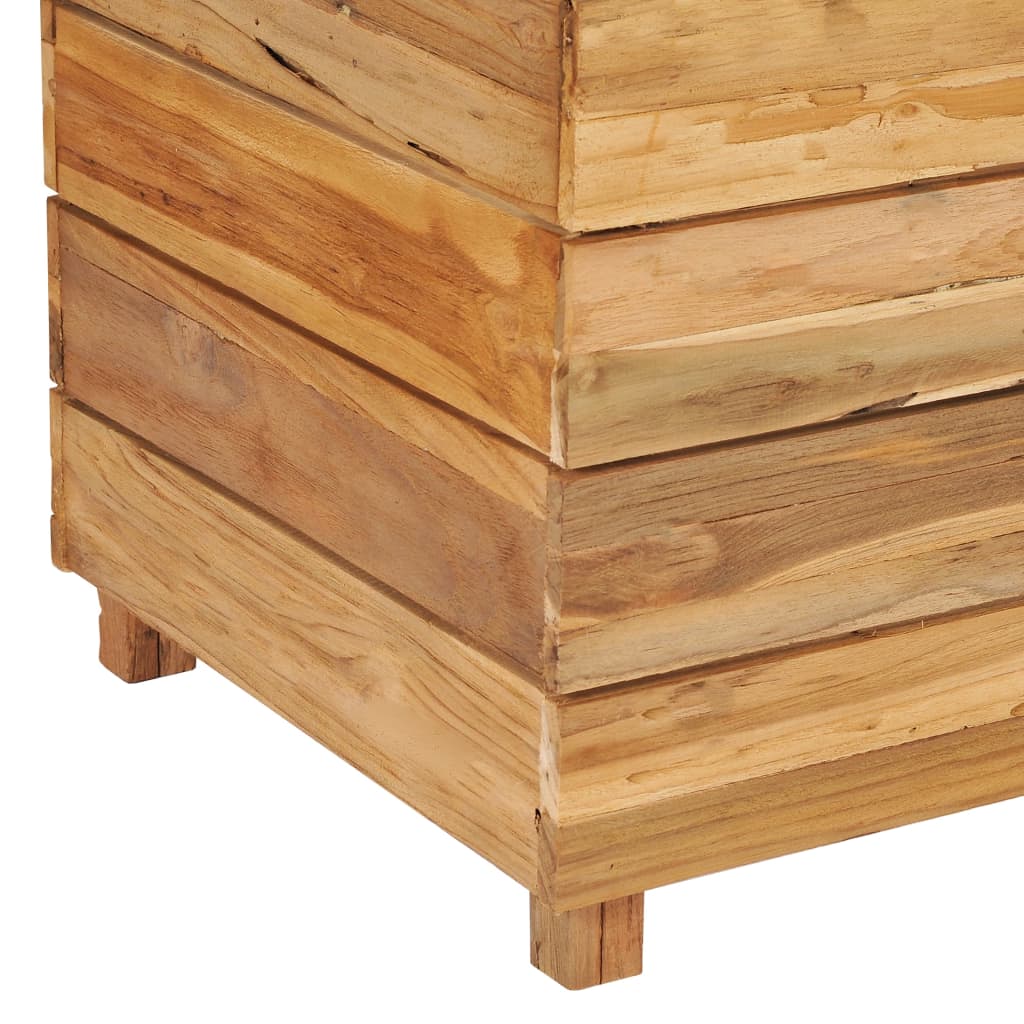 vidaXL Vyvýšený záhon 150 x 40 x 55 cm masivní teakové dřevo a ocel