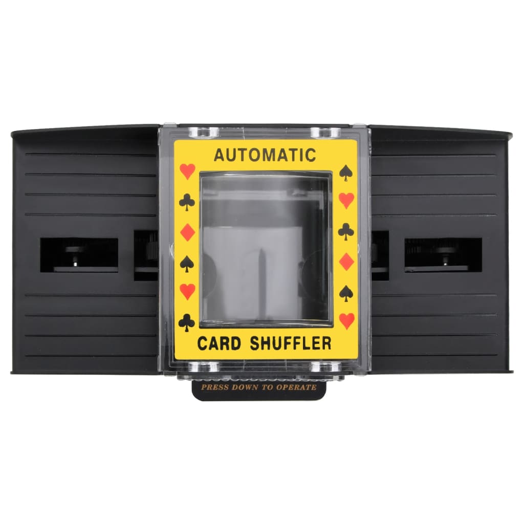 vidaXL Automatická míchačka karet černá 2 balíčky
