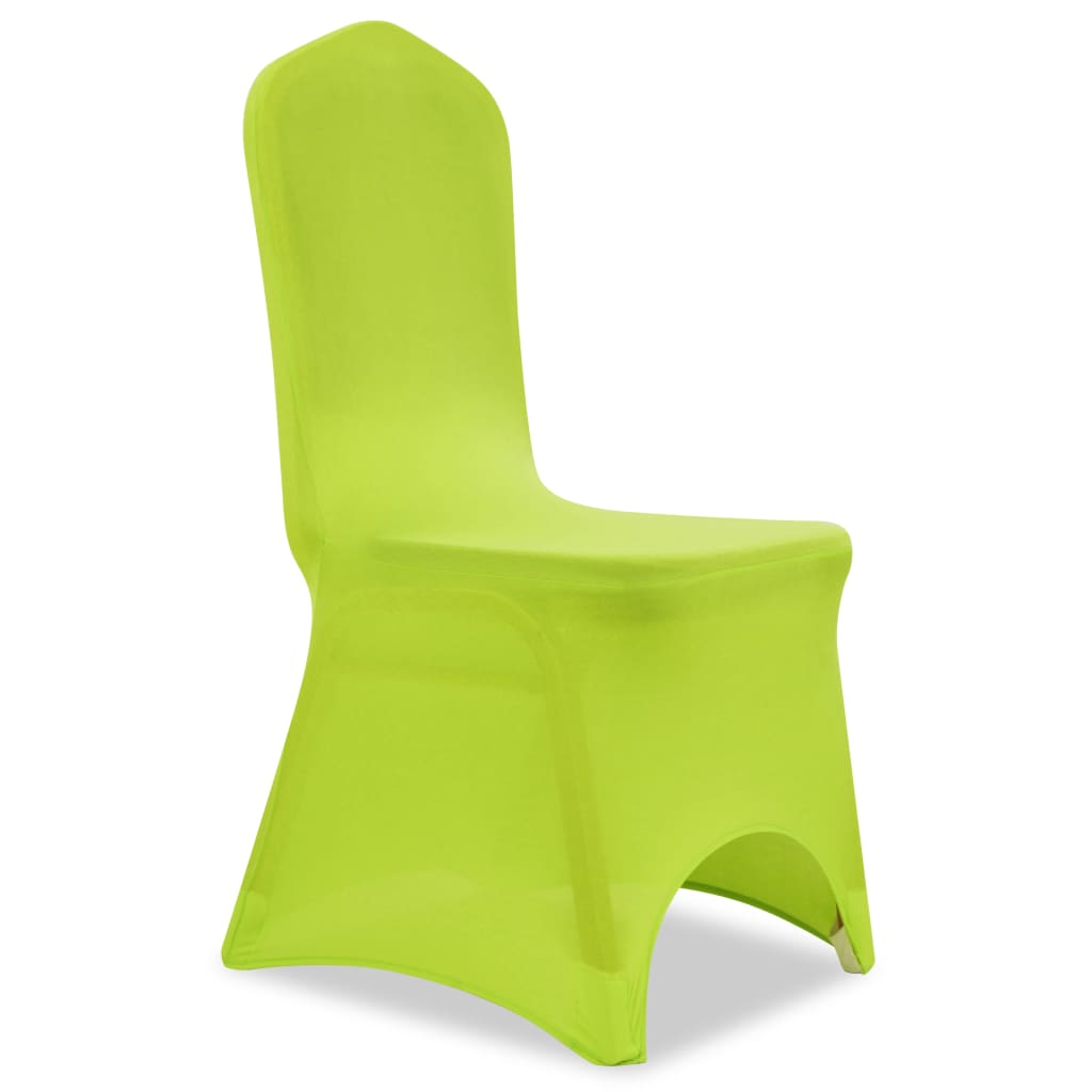 vidaXL Strečové potahy na židle 4 ks zelené