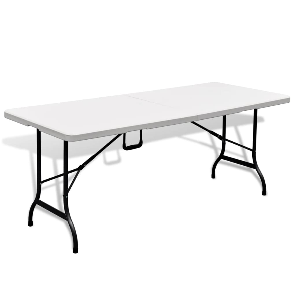 vidaXL Skládací zahradní stůl bílý 180 x 75 x 74 cm HDPE