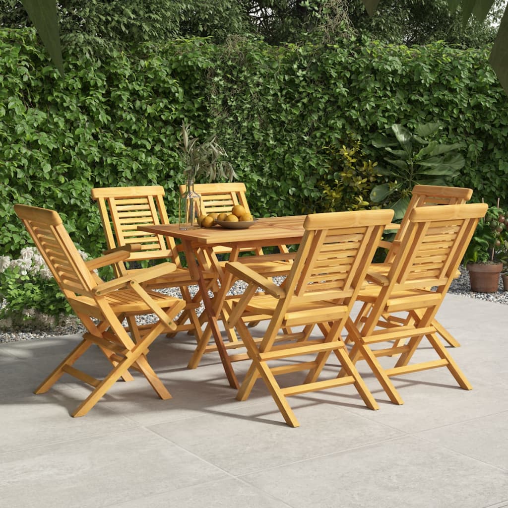 vidaXL Skládací zahradní židle 6 ks 56x63x90 cm masivní teakové dřevo