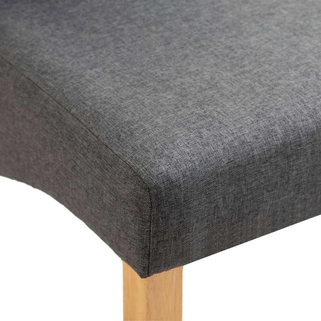 vidaXL Jídelní židle 6 ks šedé textil