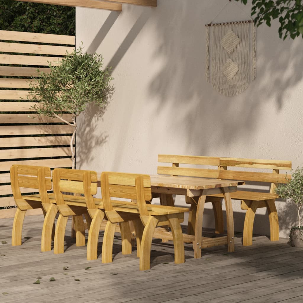 vidaXL 5dílný zahradní jídelní set impregnované borové dřevo