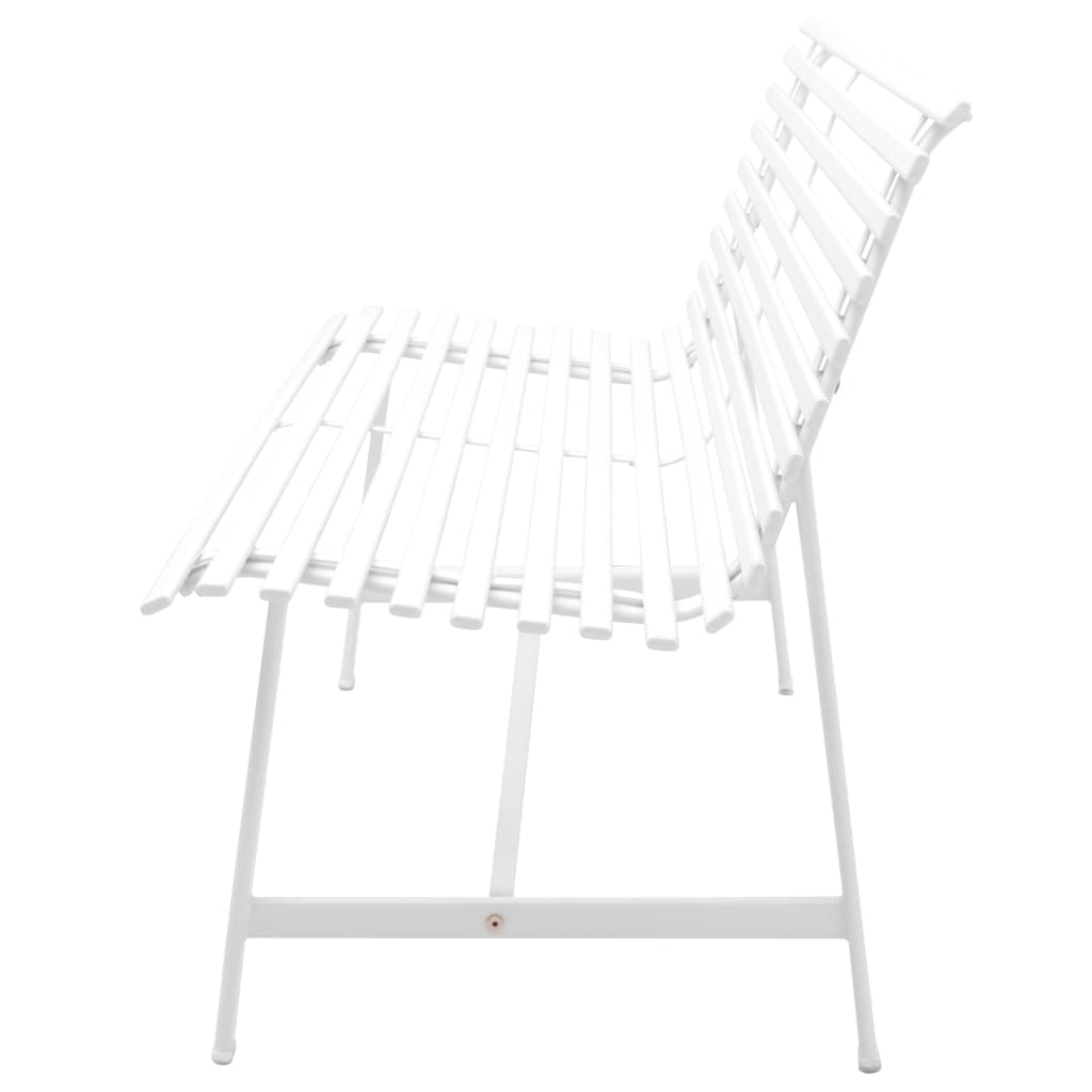 vidaXL Zahradní lavice 150 cm ocelová bílá
