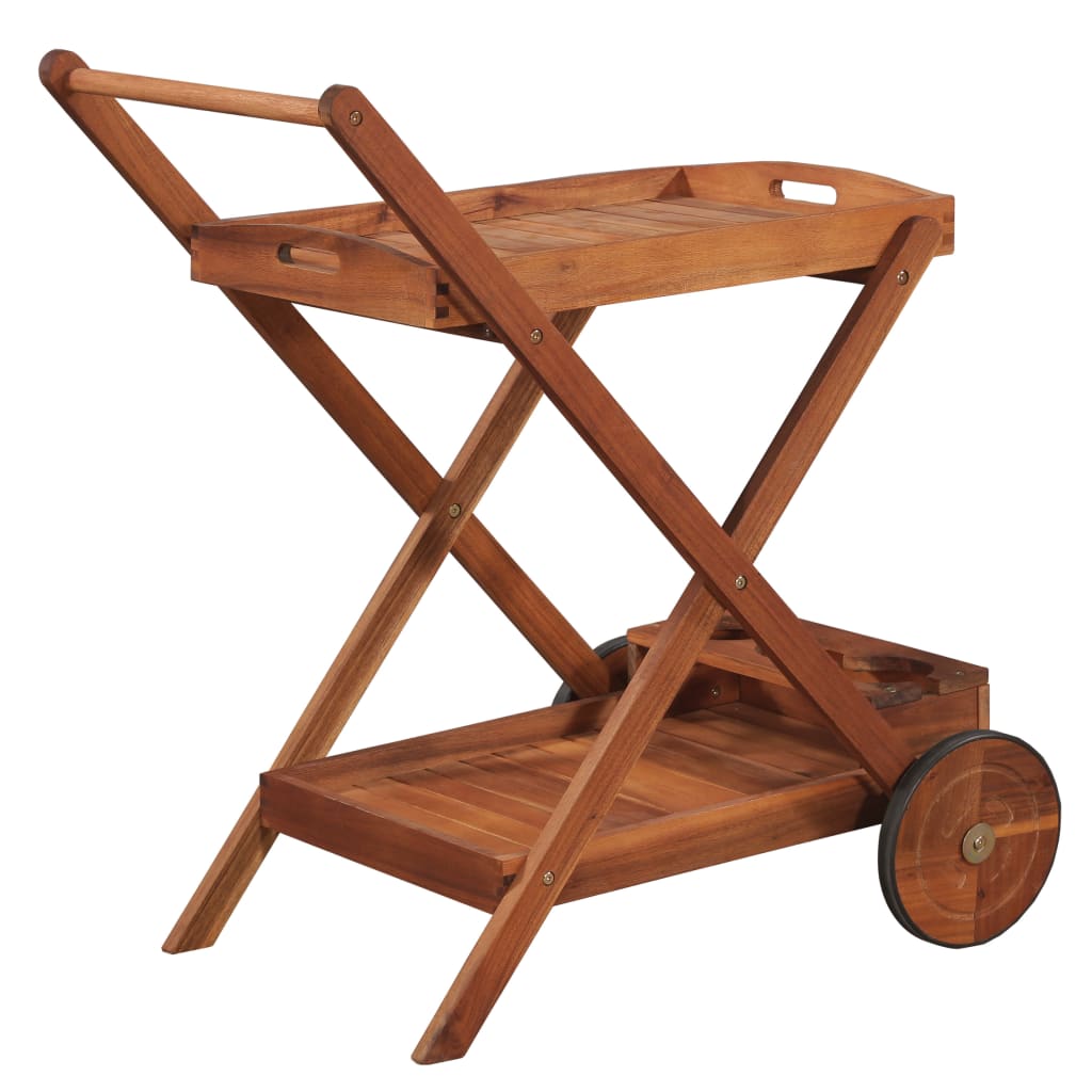 vidaXL Čajový vozík masivní akáciové dřevo