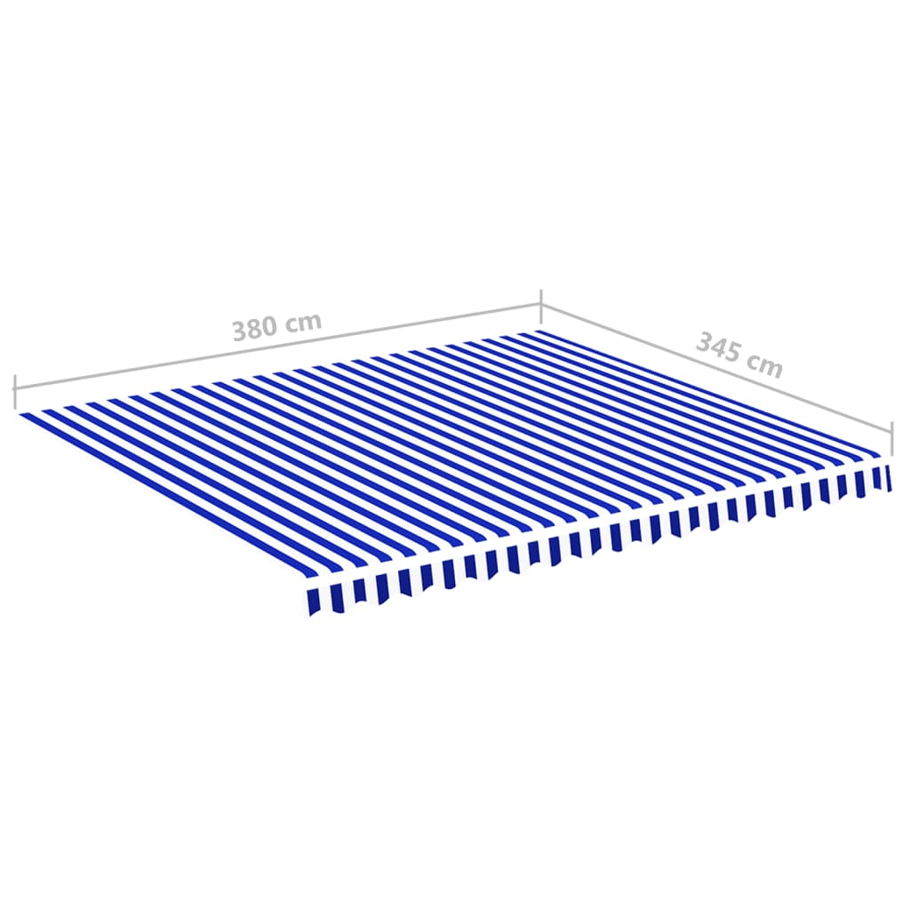 vidaXL Náhradní plachta na markýzu modrá a bílá 4 x 3,5 m