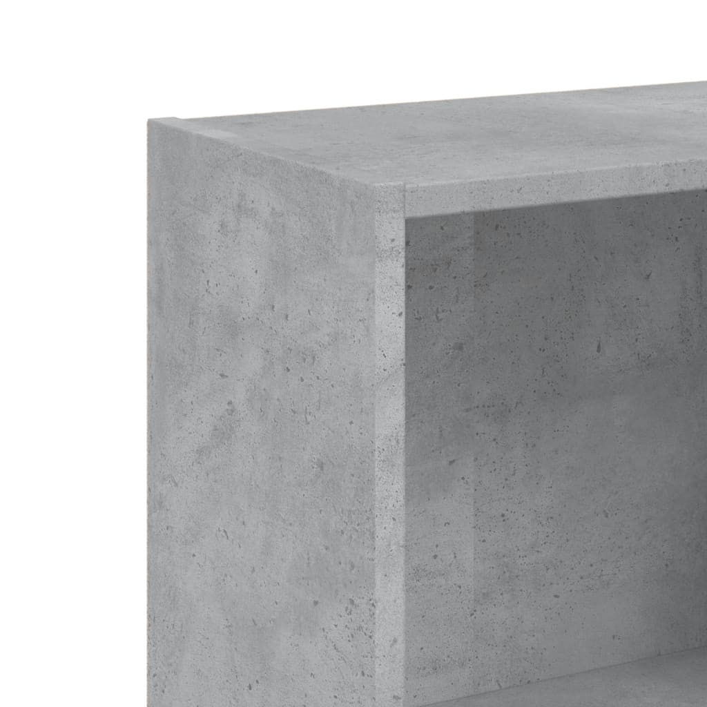 vidaXL 3patrová knihovna betonově šedá 40 x 24 x 108 cm dřevotříska