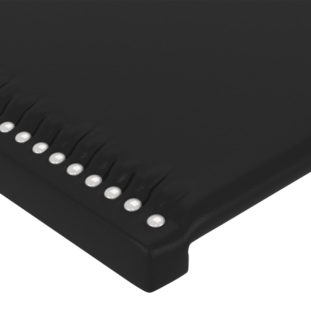vidaXL Čelo postele s LED černé 147 x 16 x 78/88 cm umělá kůže