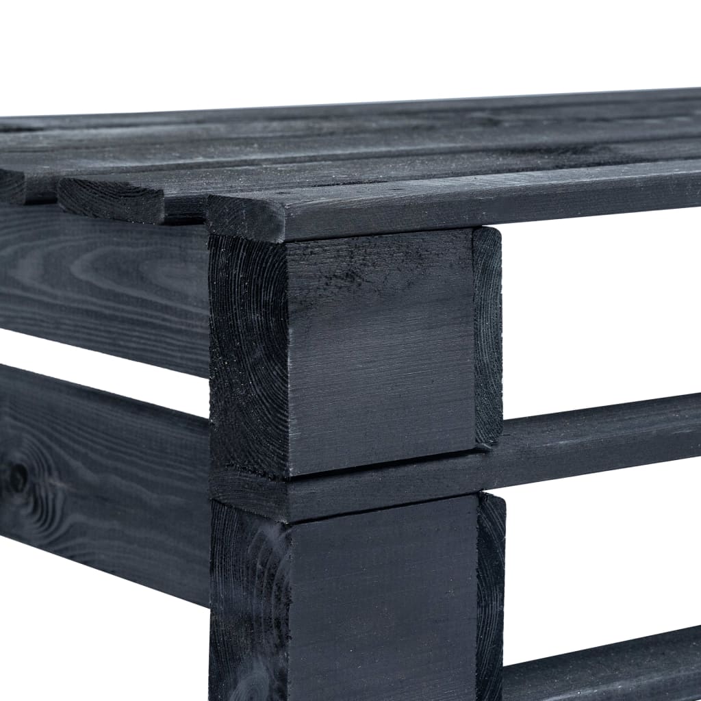 vidaXL Zahradní lavice z palet dřevo černá