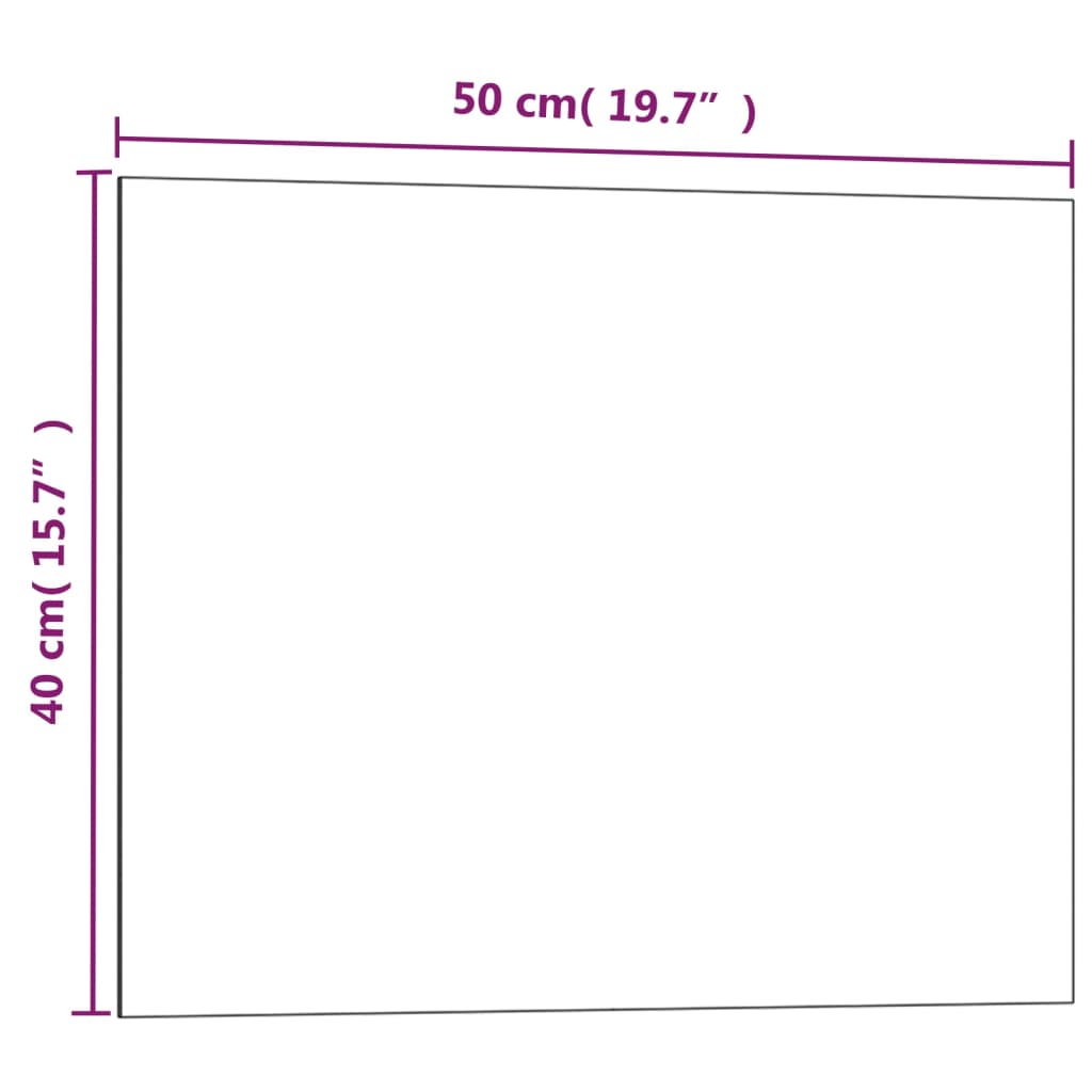 vidaXL Nástěnná magnetická tabule černá 50 x 40 cm tvrzené sklo