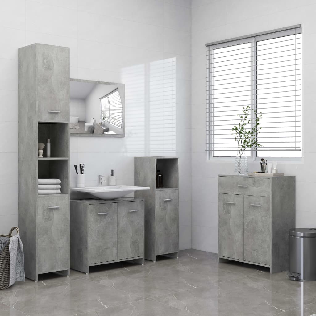 vidaXL Koupelnová skříňka betonově šedá 60 x 33 x 80 cm dřevotříska