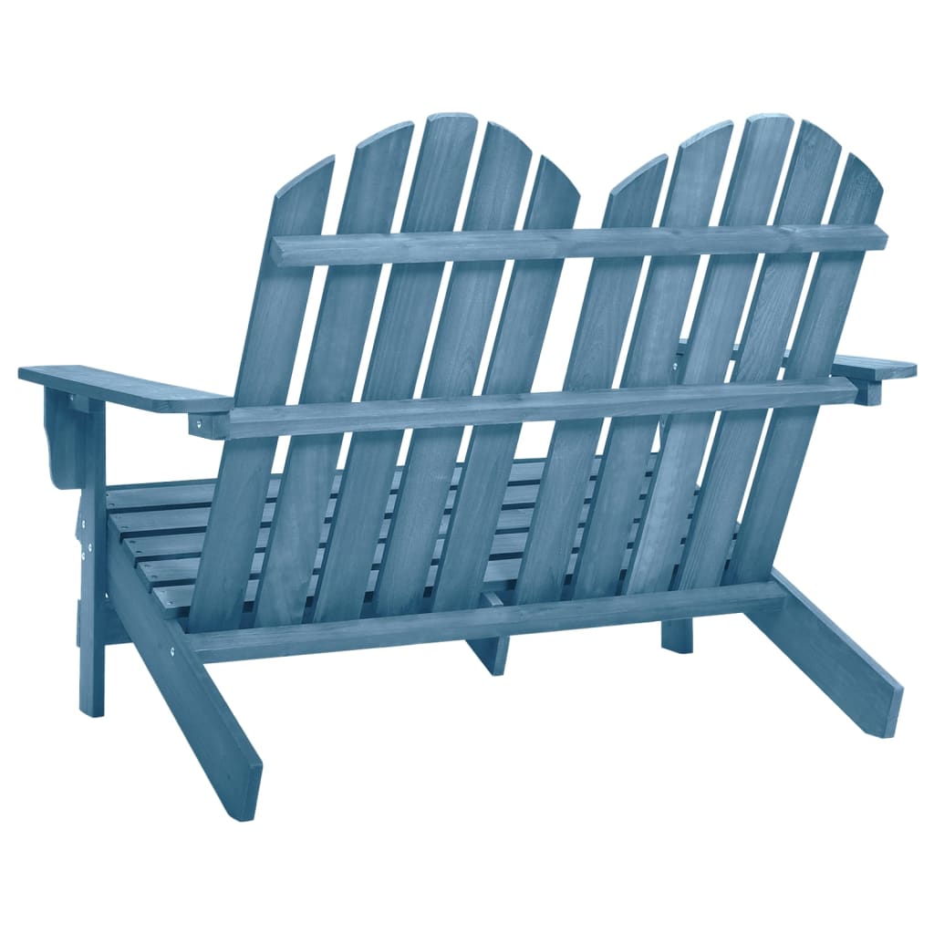 vidaXL 2místná zahradní židle Adirondack masivní jedlové dřevo modrá
