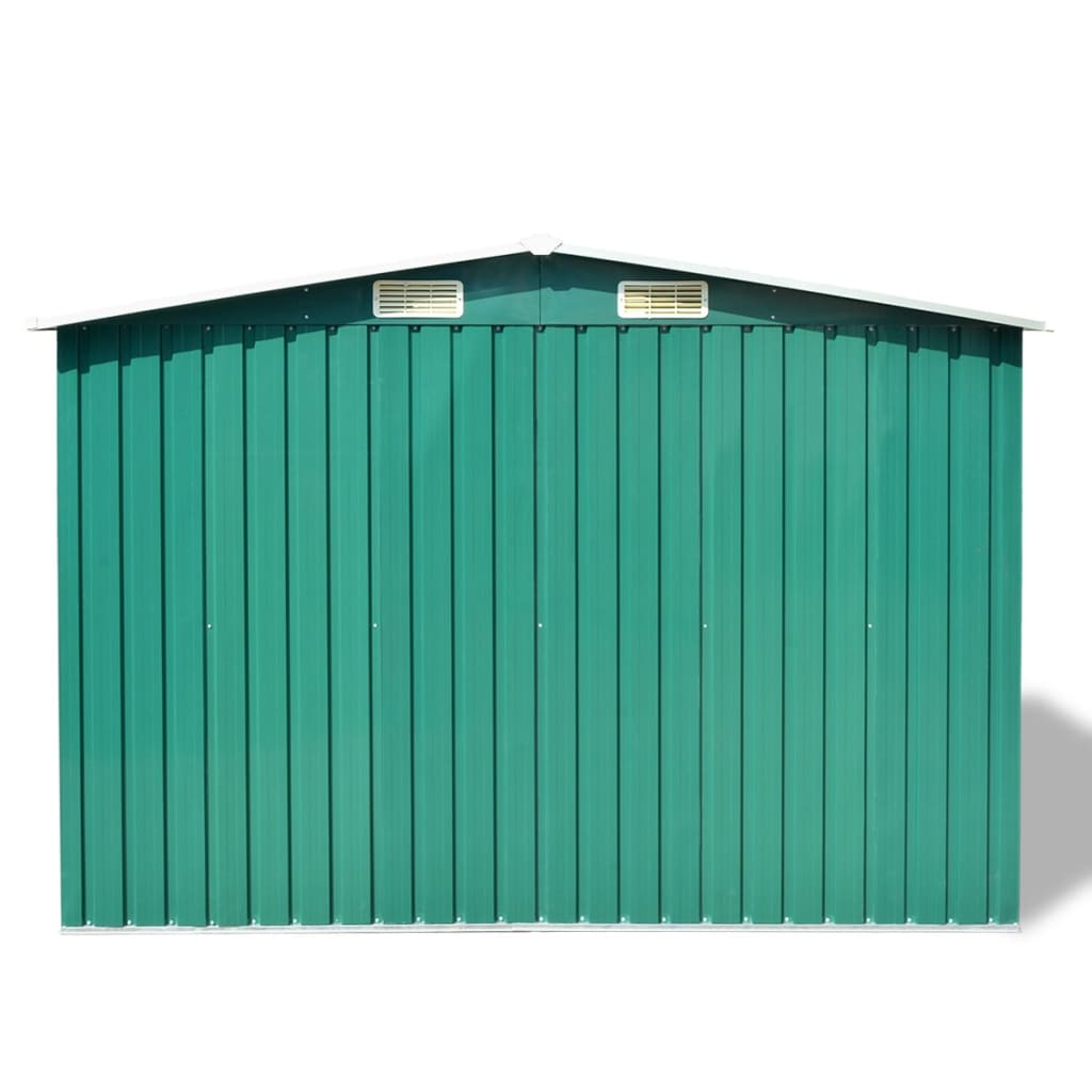 vidaXL Zahradní domek na nářadí zelený kovový 257x205x178 cm