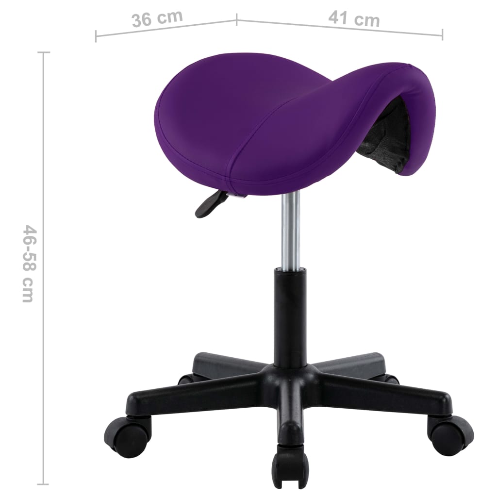 vidaXL Pracovní stolička fialová umělá kůže